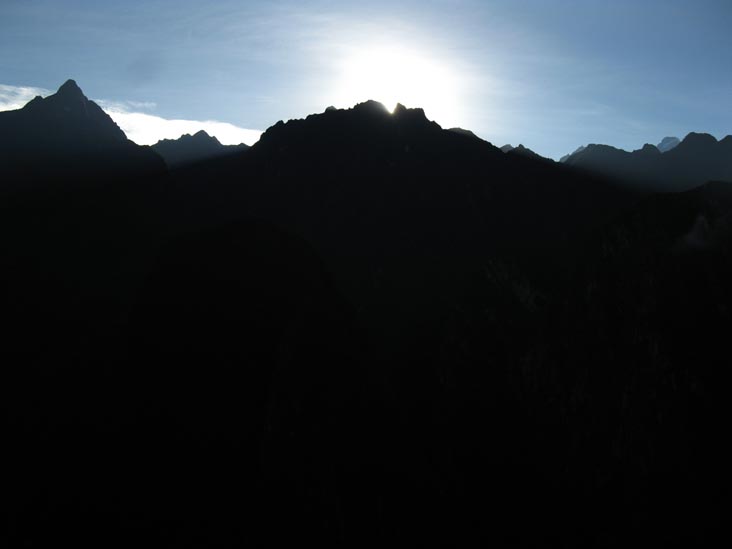 Sunrise Over Machu Picchu From Agricultural Terraces, Machu Picchu, Peru, July 14, 2010
