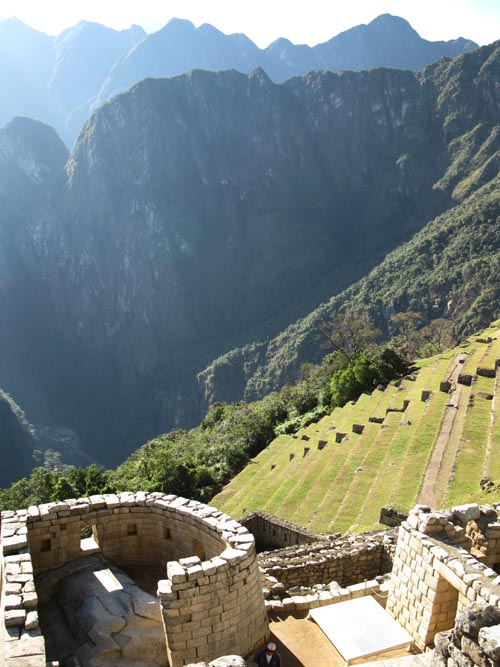 Temple of the Sun and Agricultural Terraces, Machu Picchu, Peru