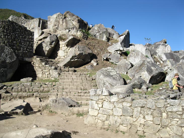 Quarry and House of the High Priest From Sacred Plaza Area, Machu Picchu, Peru