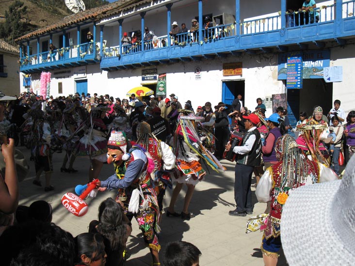 Maqta, Contradanza and Qoyachas, Fiesta Virgen del Carmen, Plaza de Armas, Paucartambo, Peru, July 15, 2010