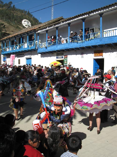 Maqta and Qoyachas, Fiesta Virgen del Carmen, Plaza de Armas, Paucartambo, Peru, July 15, 2010
