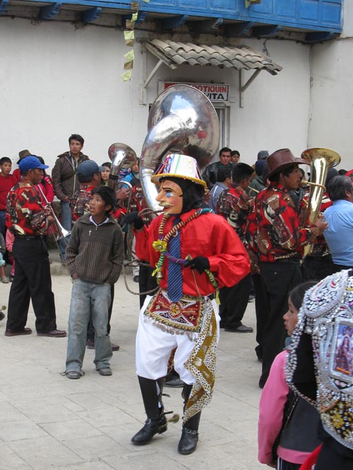 Auqa Chileno, Fiesta Virgen del Carmen, Plaza de Armas, Paucartambo, Peru, July 15, 2010