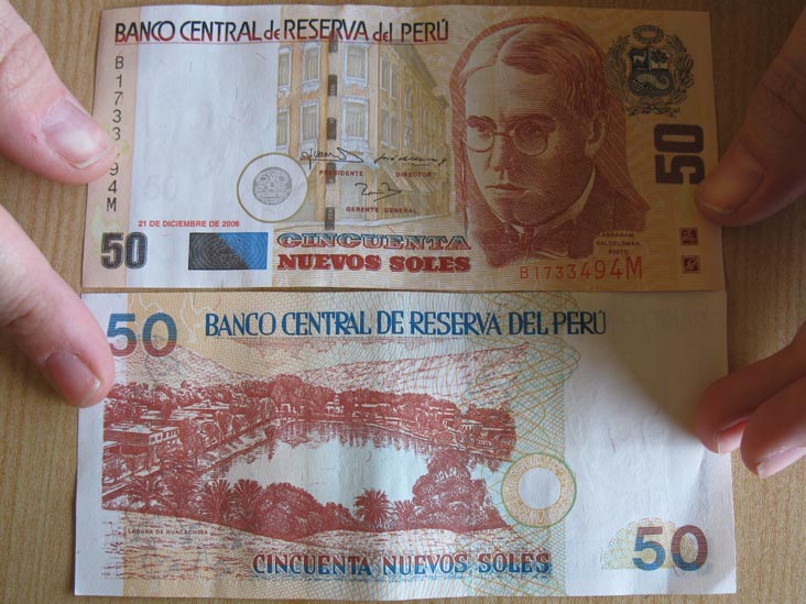 50 Soles Bill (Front and Back), Peru