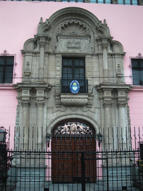 Argentina Embassy/Embajada de Argentina, Avenida 28 de Julio, 828 at Avenida Arequipa, Santa Beatriz, LimaVision City Tour, Lima, Peru, July 4, 2010
