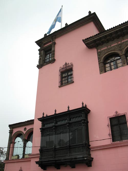 Argentina Embassy/Embajada de Argentina, Avenida 28 de Julio, 828 at Avenida Arequipa, Santa Beatriz, LimaVision City Tour, Lima, Peru, July 4, 2010