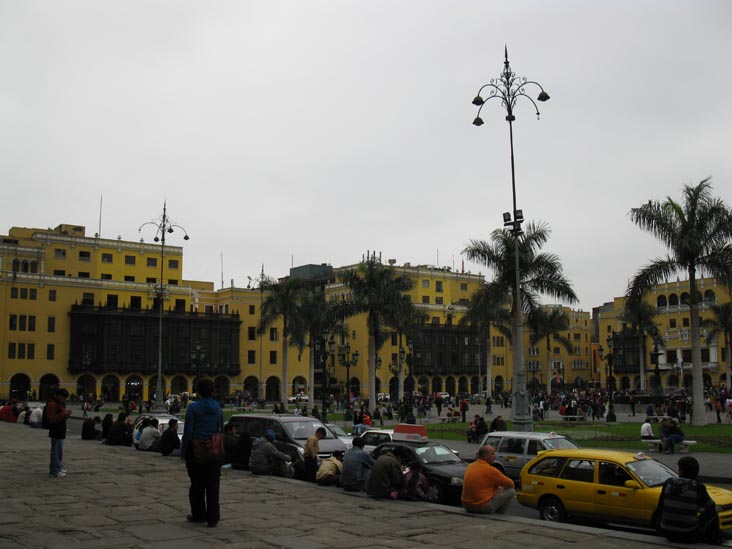 Plaza de Armas/Plaza Mayor From Basílica Catedral de Lima/Basilica Cathedral, Central Lima, Lima, Peru, July 4, 2010