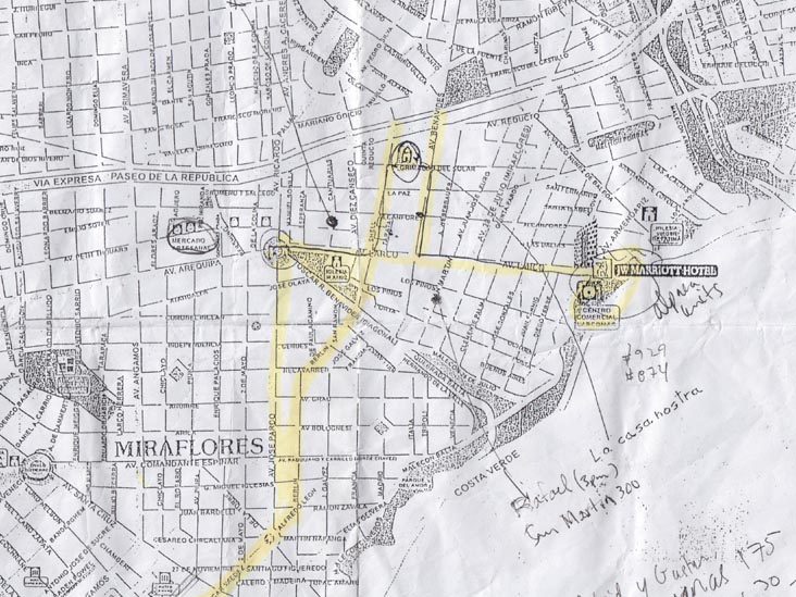 Area Map, La Casa Nostra, Grimaldo del Solar, 265, Miraflores, Lima, Peru