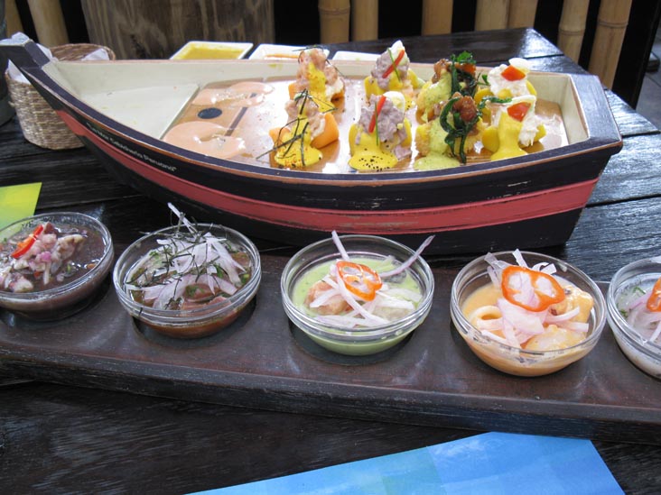 Barca de Causushis and Cebiches Degustación, La Mar Cebicheria, Avenida La Mar, 770, Miraflores, Lima, Peru