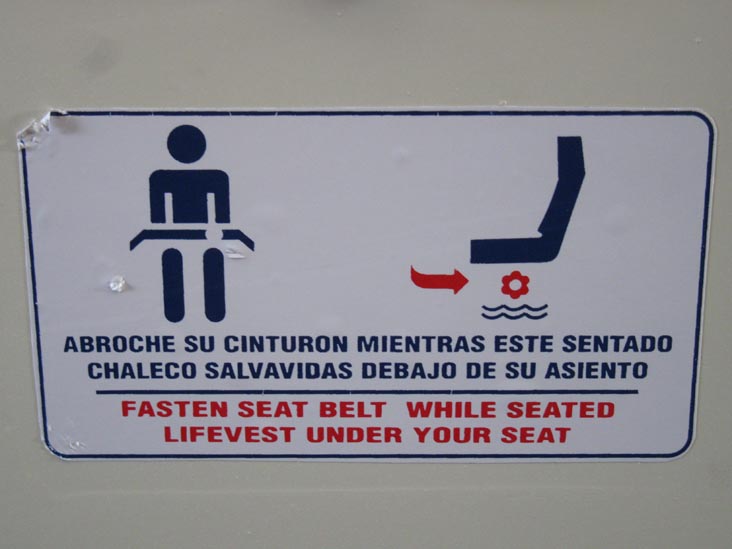 Emergency Instructions, Seat Back, Peruvian Airlines Flight 217 From Cusco To Lima, Peru