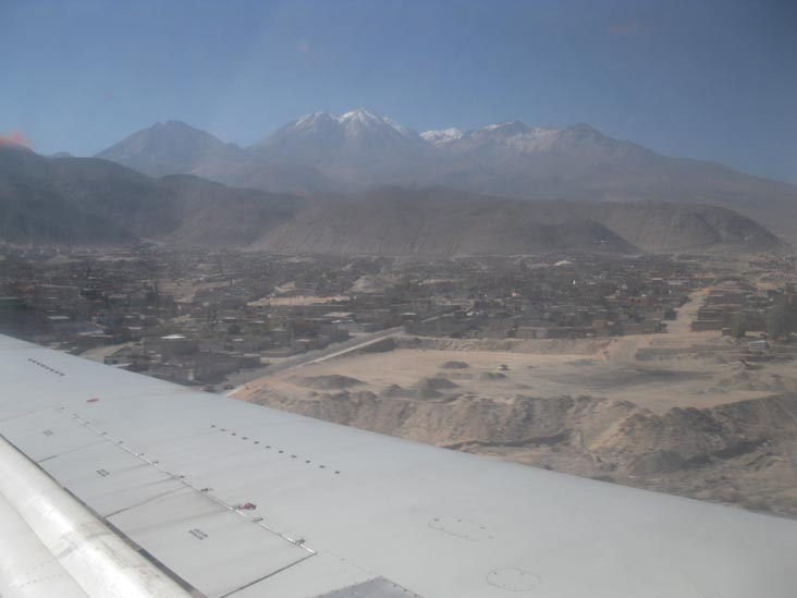Final Descent Into Arequipa, Peruvian Airlines Flight 270 From Lima To Arequipa, Peru