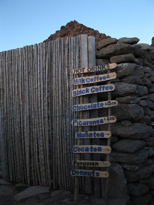 Concession Stand, Pachamama, Amantaní Island, Lake Titicaca/Lago Titicaca, Peru
