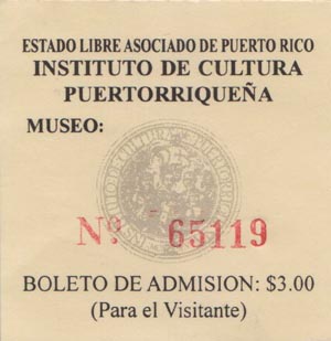 Museum Ticket, Porta Coeli, San Germán, Puerto Rico