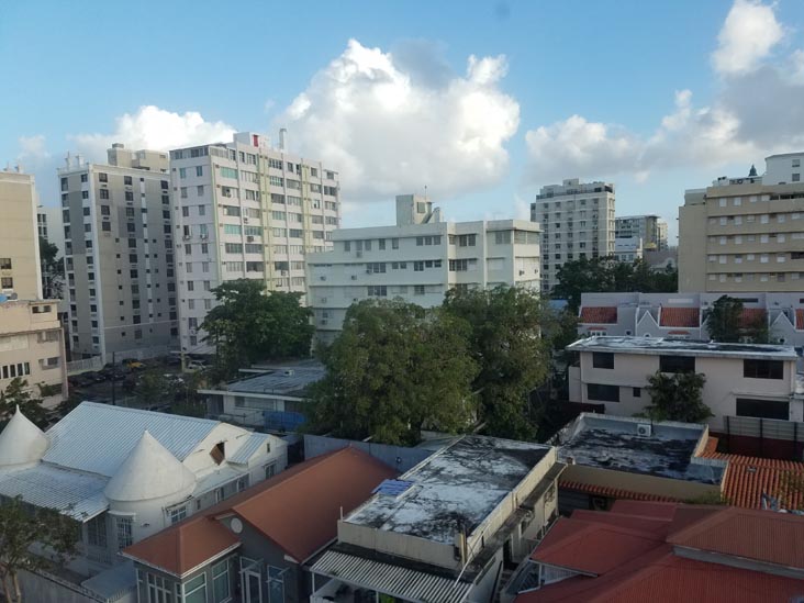 View From Room 502, Ciqala Suites, 752 Avenida Fernandez Juncos, San Juan, Puerto Rico, February 22, 2018