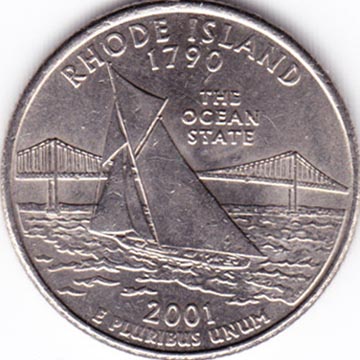 United States Mint 50 State Quarters Program Rhode Island Quarter
