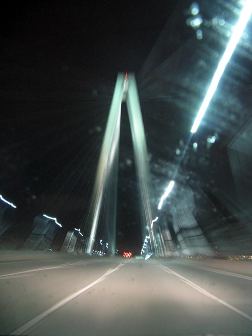 Driving Westbound Over Arthur Ravenel Jr. Bridge/Cooper River Bridge, Charleston, South Carolina