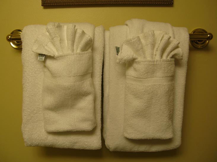 Towels, Bathroom, Room 522, Francis Marion Hotel, 387 King Street, Charleston, South Carolina