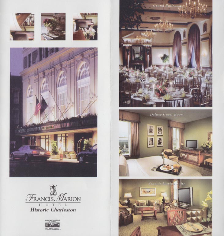 Brochure, Francis Marion Hotel, 387 King Street, Charleston, South Carolina
