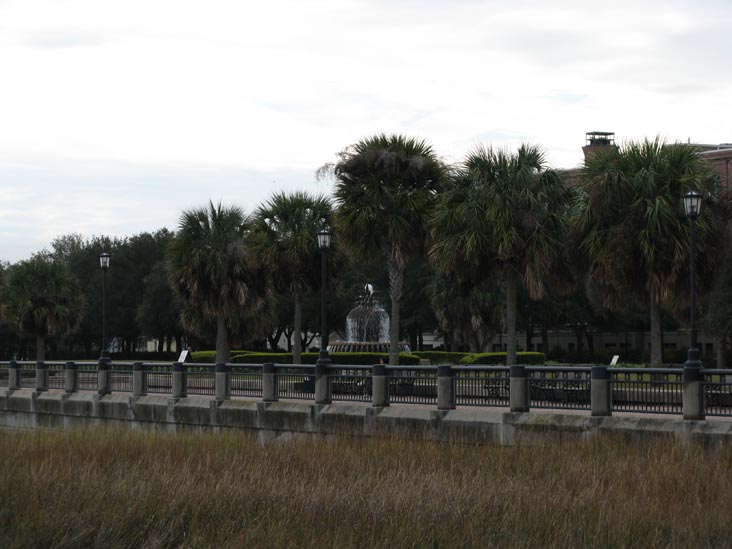 Pineapple Fountain From Pier, Waterfront Park, Charleston, South Carolina
