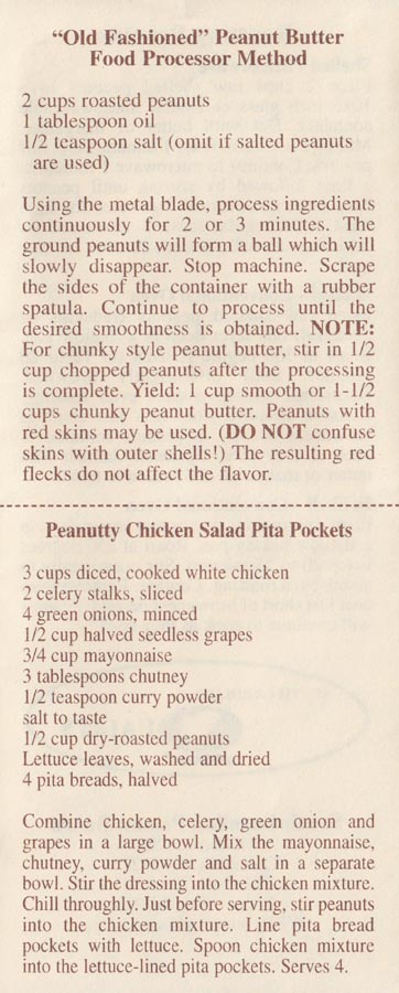 South Carolina Peanut Board South Carolina Peanut Recipes Brochure