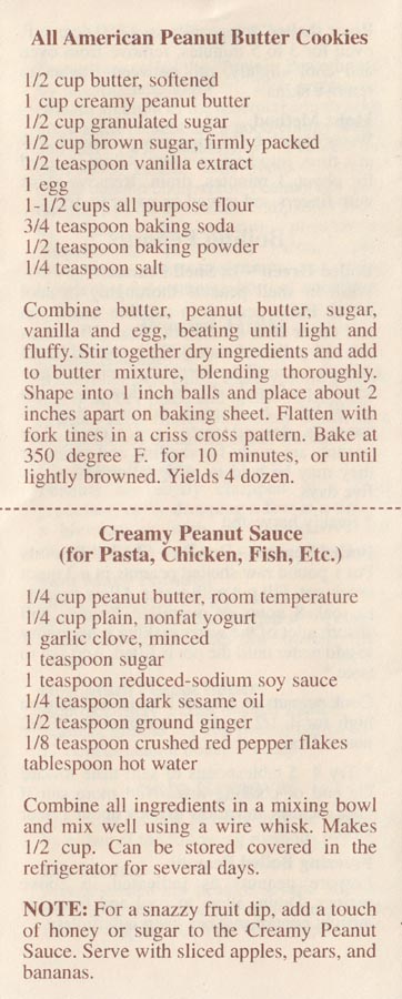 South Carolina Peanut Board South Carolina Peanut Recipes Brochure