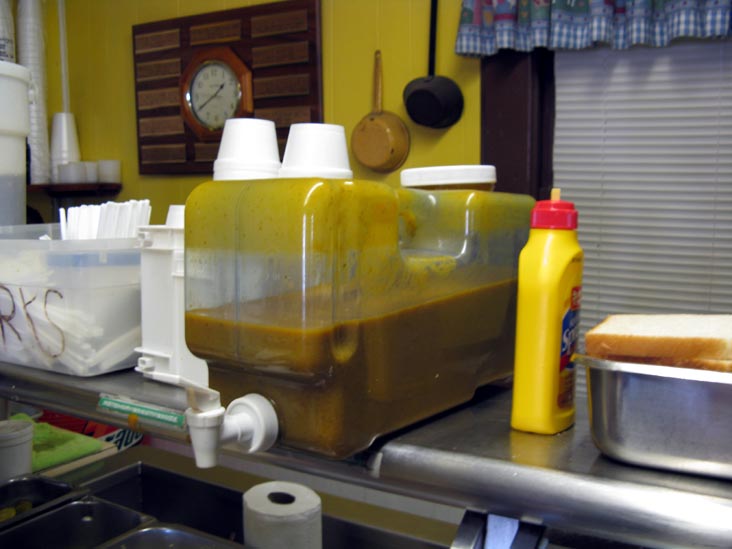 Mustard Sauce, Sweatman's Bar-B-Que, 1427 Eutaw Road (Highway 453), Holly Hill, South Carolina