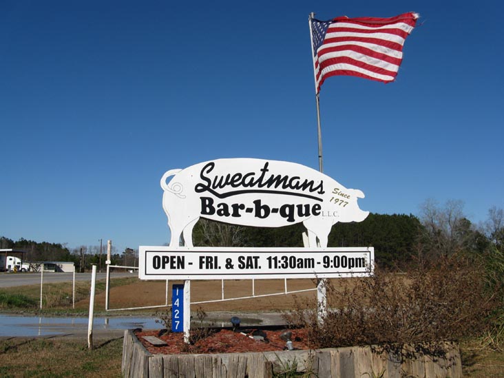 Sweatman's Bar-B-Que, 1427 Eutaw Road (Highway 453), Holly Hill, South Carolina