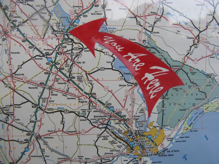 South Carolina Map, Information Kiosk, Santee Welcome Center, Southbound Interstate 95, Orangeburg County, South Carolina