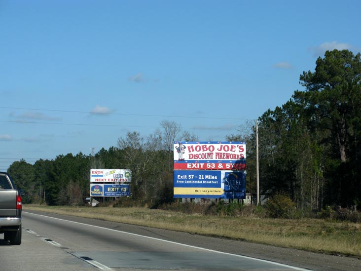 Hobo Joe's Discount Fireworks Billboard, Northbound Interstate 95 Near Mile Marker 36, Yemassee, South Carolina