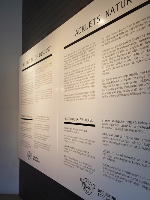 The Nature of Disgust Interpretive Installation, Disgusting Food Museum, Malmö, Sweden, July 25, 2025