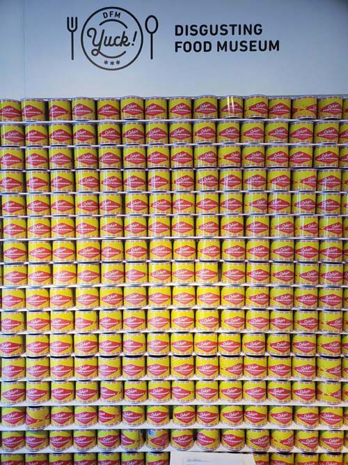 Surströmming Display, Disgusting Food Museum, Malmö, Sweden, July 25, 2025