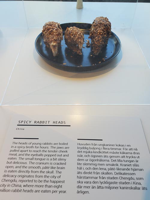 Spicy Rabbit Heads, Disgusting Food Museum, Malmö, Sweden, July 25, 2025