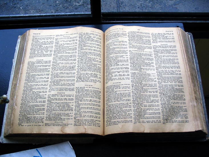 Bible, Cantrell's Bar-B-Que, 829 Lischey Avenue, Nashville, Tennessee