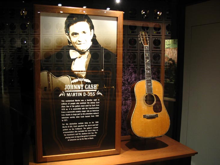 Johnny Cash's Martin D-35S Guitar, Country Music Hall of Fame and Museum, 222 5th Avenue South, Nashville, Tennessee