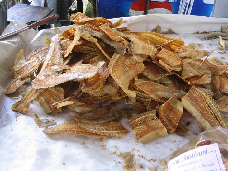 Fried Fish Bones, Wihan Phra Mongkhon Bophit, Ayutthaya, Thailand