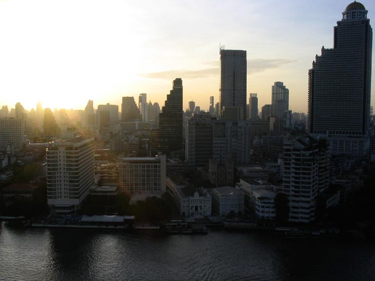 Bangkok Skyline from the Peninsula Hotel, Dawn