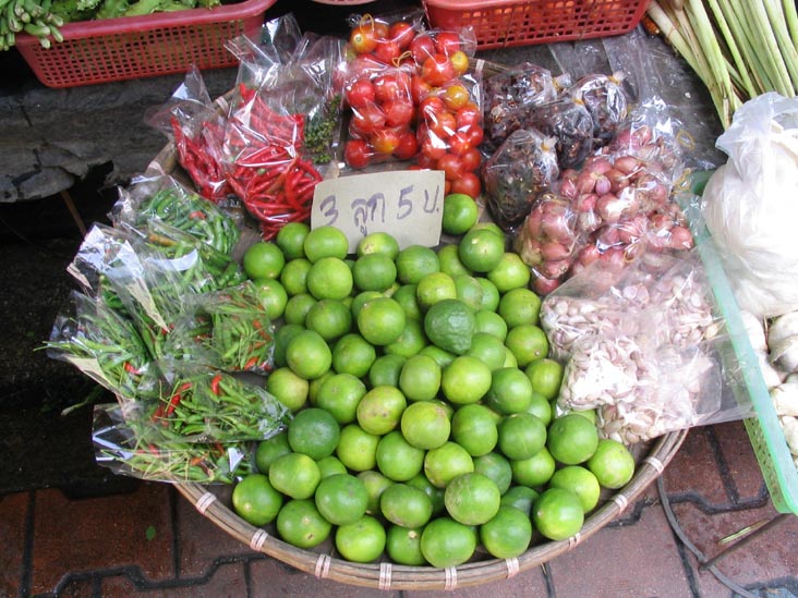 Limes, Market, Chiang Mai Thai Cookery School, Chiang Mai, Thailand