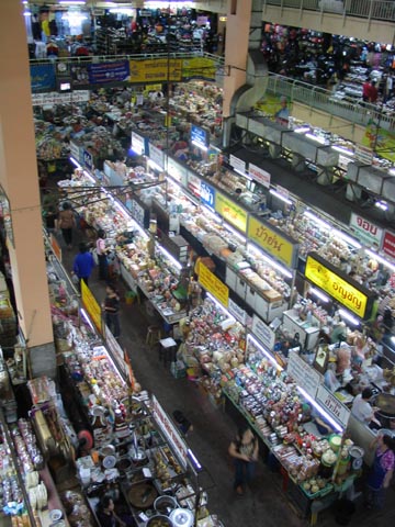 View from the Third Floor, Warorot Market, Chiang Mai, Thailand