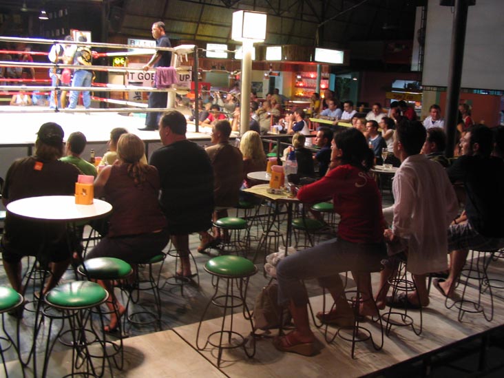 Crowd, Muay Thai (Thai Boxing), Chaweng Beach Stadium, Ko Samui, Thailand