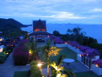 Dusk at Le Royal Meridien Baan Taling Ngam, Ko Samui, Thailand