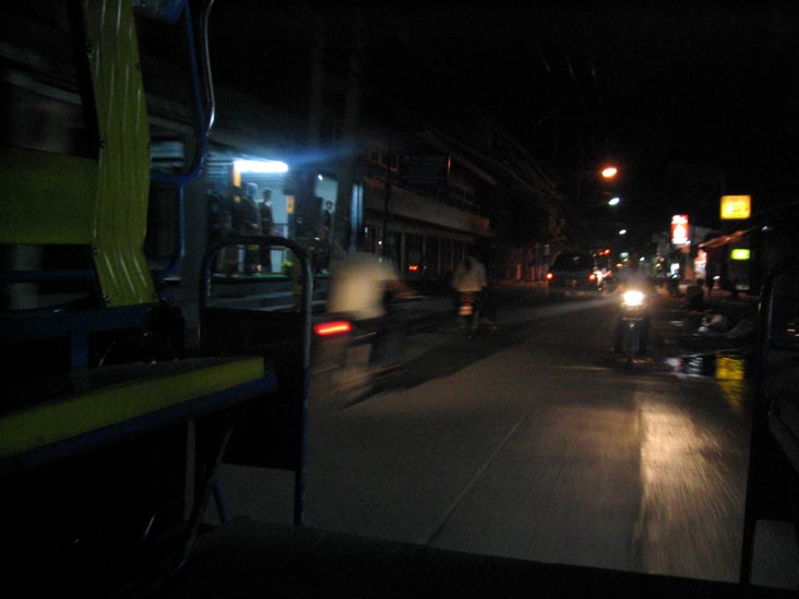 Songthaew Ride Down Chaweng Beach Road, Ko Samui, Thailand