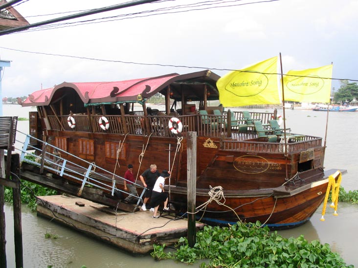 Embarking at Wat Bang Na, Chao Phraya River, Thailand