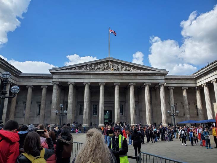 British Museum, Great Russell Street, Bloomsbury, London, England, April 13, 2023