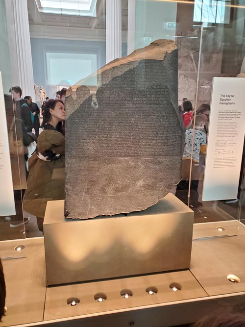 Rosetta Stone, British Museum, London, England, April 13, 2023