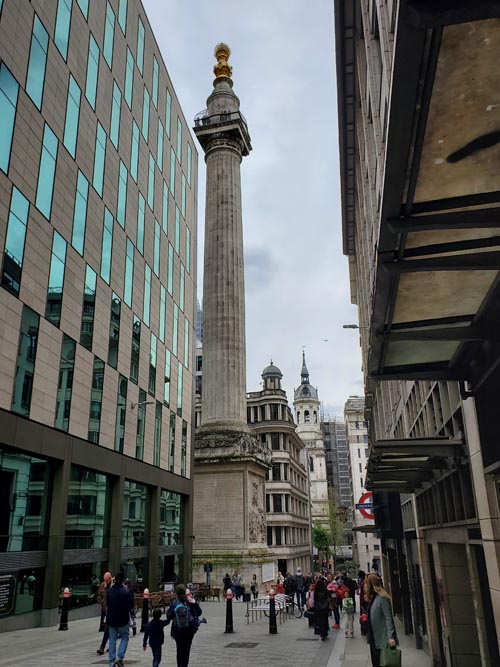 Fish Street Hill, Monument to the Great Fire of London, City of London, London, England, April 16, 2023
