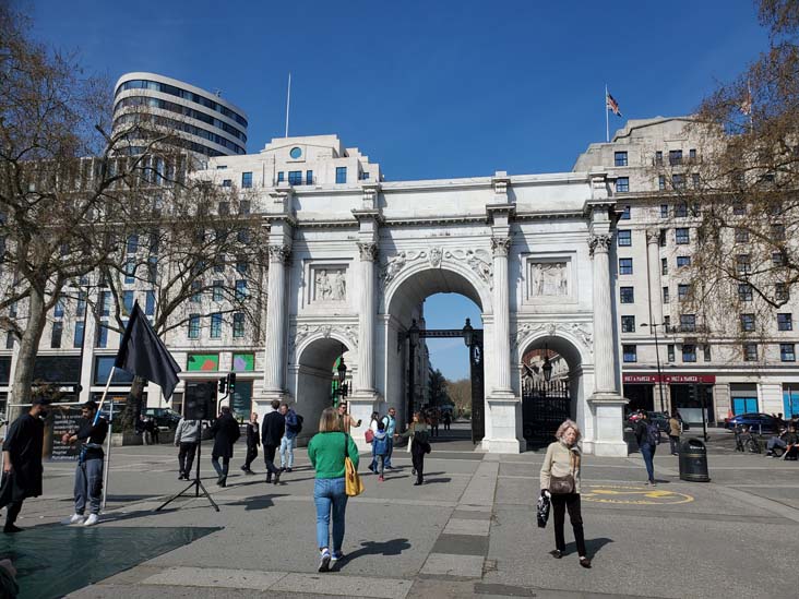 Marble Arch, Hyde Park, London, England, April 9, 2023