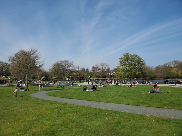 Princess Diana Memorial Fountain, Hyde Park, London, England, April 9, 2023