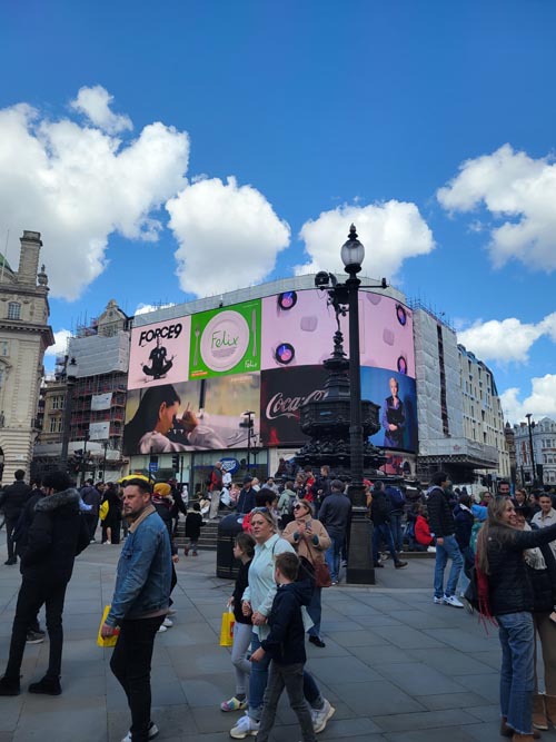 Piccadilly Circus, Westminster, London, England, April 13, 2023