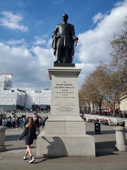 Sir Henry Havelock Statue, Trafalgar Square, Westminster, London, England, April 8, 2023