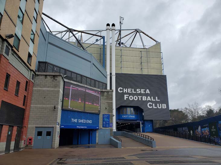 The Shed End, Stamford Bridge Stadium, Fulham, London, England, April 10, 2023