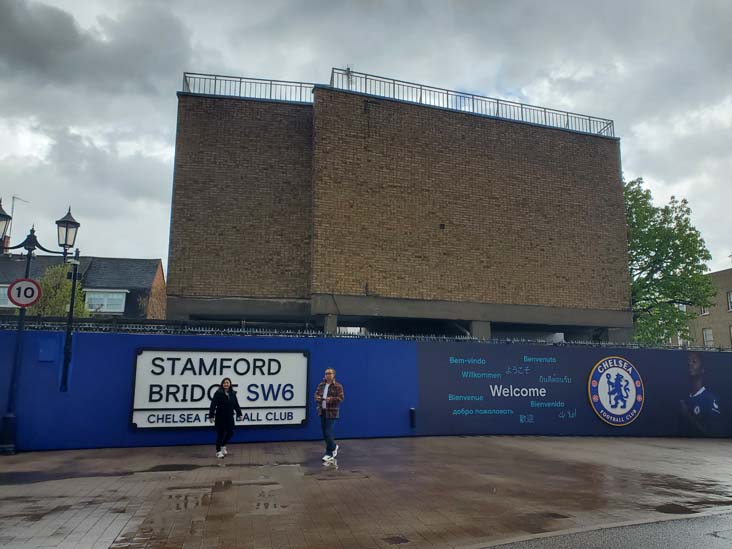 Stamford Bridge Stadium Complex Entrance, Fulham, London, England, April 10, 2023
